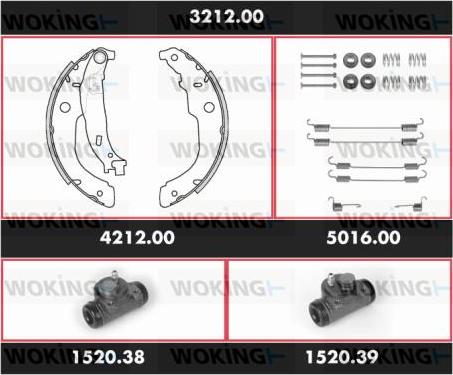 Woking SPK 3212.00 - Jeu de mâchoires de frein cwaw.fr