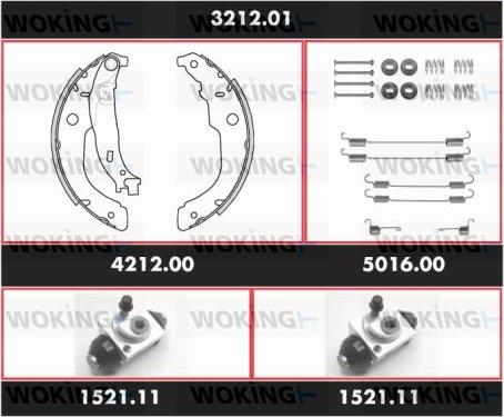 Woking SPK 3212.01 - Jeu de mâchoires de frein cwaw.fr