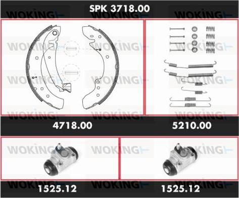 Woking SPK 3718.00 - Jeu de mâchoires de frein cwaw.fr