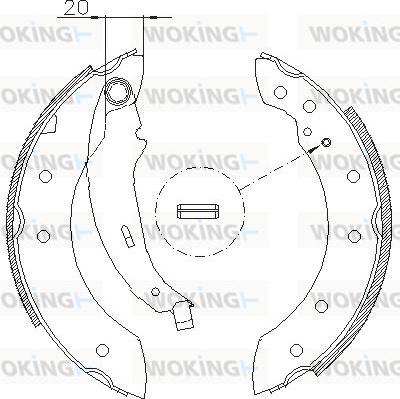 Woking Z4199.01 - Mâchoire de frein cwaw.fr