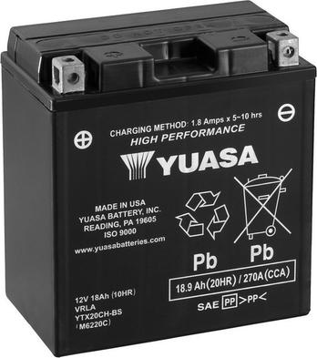 Yuasa YTX20CH-BS - Batterie de démarrage cwaw.fr