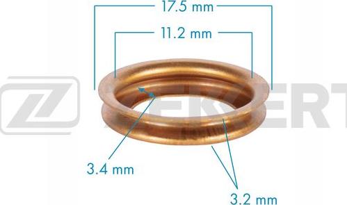 Zekkert BE-3571 - Rondelle d'étanchéité, vis de vidange d'huile cwaw.fr