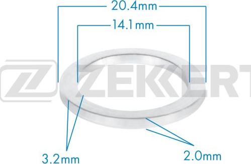 Zekkert BE-3666 - Rondelle d'étanchéité, vis de vidange d'huile cwaw.fr