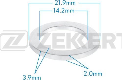 Zekkert BE-3667 - Rondelle d'étanchéité, vis de vidange d'huile cwaw.fr