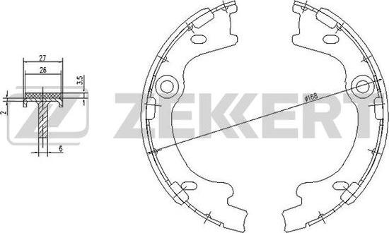 Zekkert BK-4454 - Jeu de mâchoires de frein cwaw.fr