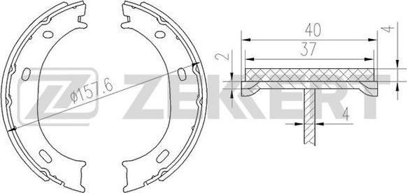 Zekkert BK-4450 - Jeu de mâchoires de frein cwaw.fr