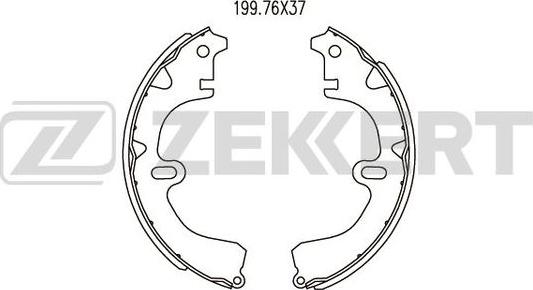 Zekkert BK-4457 - Jeu de mâchoires de frein cwaw.fr