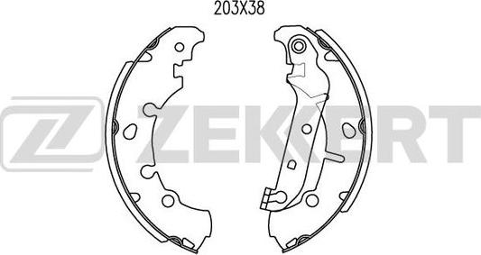 Zekkert BK-4468 - Jeu de mâchoires de frein cwaw.fr