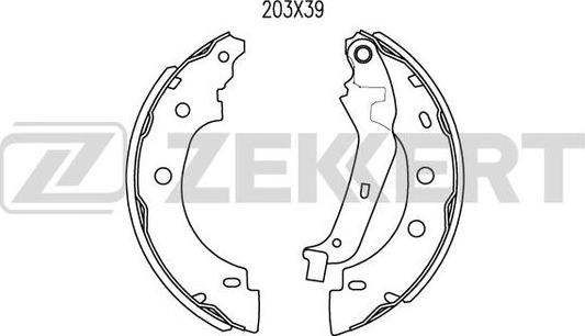 Zekkert BK-4462 - Jeu de mâchoires de frein cwaw.fr