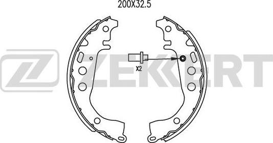 Zekkert BK-4436 - Jeu de mâchoires de frein cwaw.fr