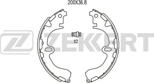 Zekkert BK-4421 - Jeu de mâchoires de frein cwaw.fr