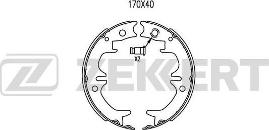 Zekkert BK-4044 - Jeu de mâchoires de frein cwaw.fr