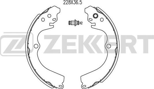 Zekkert BK-4040 - Jeu de mâchoires de frein cwaw.fr