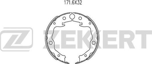 Zekkert BK-4043 - Jeu de mâchoires de frein cwaw.fr