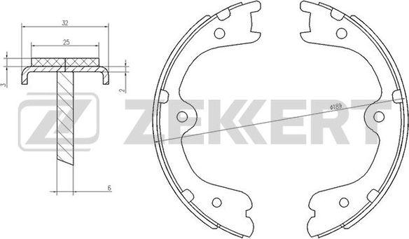 Zekkert BK-4047 - Jeu de mâchoires de frein cwaw.fr