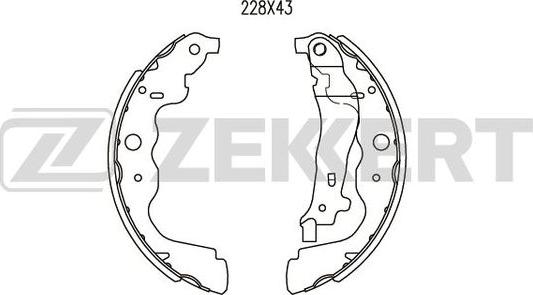 Zekkert BK-4054 - Jeu de mâchoires de frein cwaw.fr