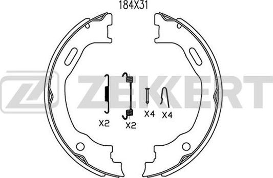 Zekkert BK-4055 - Jeu de mâchoires de frein cwaw.fr