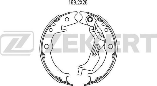 Zekkert BK-4051 - Jeu de mâchoires de frein cwaw.fr