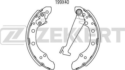 Zekkert BK-4018 - Jeu de mâchoires de frein cwaw.fr