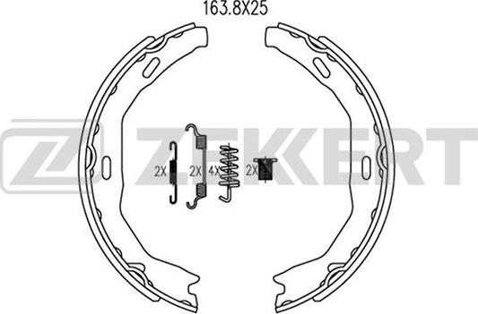 Zekkert BK-4081 - Jeu de mâchoires de frein cwaw.fr