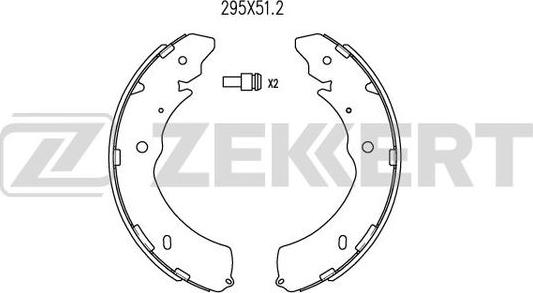 Zekkert BK-4034 - Jeu de mâchoires de frein cwaw.fr