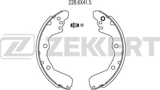 Zekkert BK-4037 - Jeu de mâchoires de frein cwaw.fr