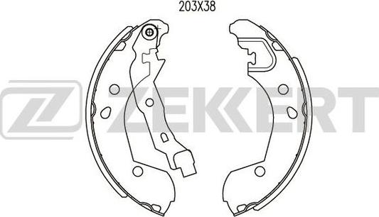 Zekkert BK-4026 - Jeu de mâchoires de frein cwaw.fr