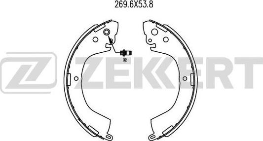 Zekkert BK-4023 - Jeu de mâchoires de frein cwaw.fr