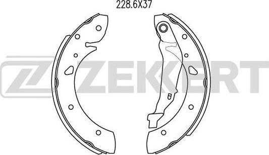 Zekkert BK-4022 - Jeu de mâchoires de frein cwaw.fr