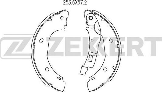 Zekkert BK-4073 - Jeu de mâchoires de frein cwaw.fr