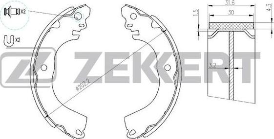 Zekkert BK-4144 - Jeu de mâchoires de frein cwaw.fr