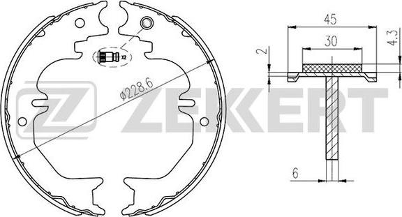 Zekkert BK-4147 - Jeu de mâchoires de frein cwaw.fr