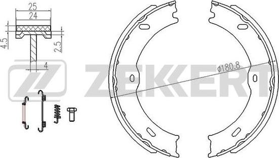 Zekkert BK-4166 - Jeu de mâchoires de frein cwaw.fr