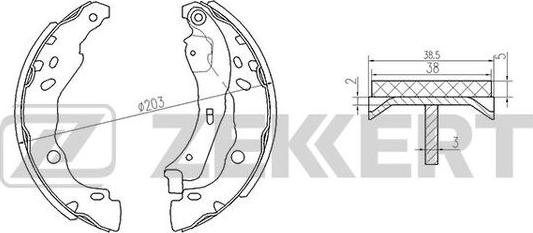 Zekkert BK-4101 - Jeu de mâchoires de frein cwaw.fr