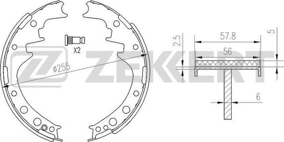 Zekkert BK-4119 - Jeu de mâchoires de frein cwaw.fr