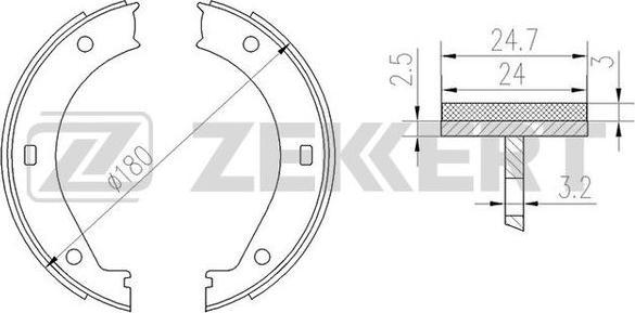 Zekkert BK-4135 - Jeu de mâchoires de frein cwaw.fr