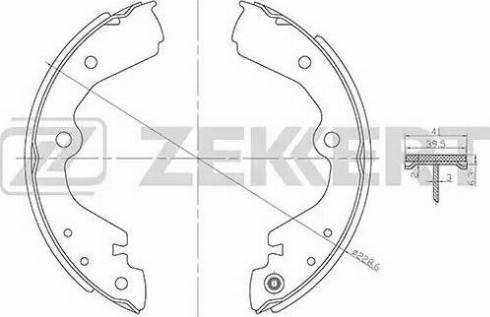 Zekkert BK-4178 - Jeu de mâchoires de frein cwaw.fr