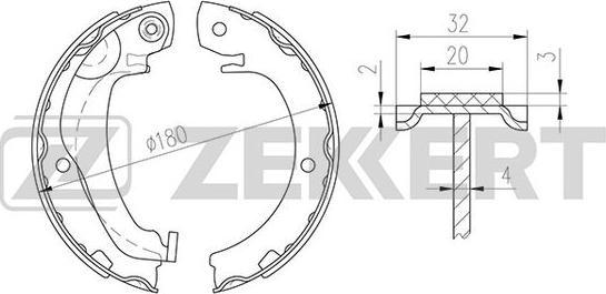 Zekkert BK-4318 - Jeu de mâchoires de frein cwaw.fr