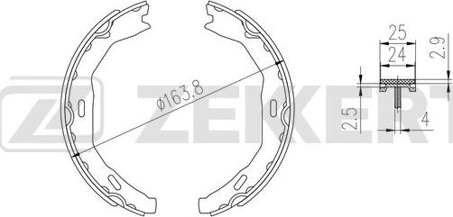 Zekkert BK-4326 - Jeu de mâchoires de frein cwaw.fr