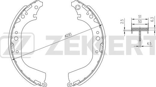 Zekkert BK-4372 - Jeu de mâchoires de frein cwaw.fr