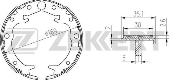 Zekkert BK-4298 - Jeu de mâchoires de frein cwaw.fr