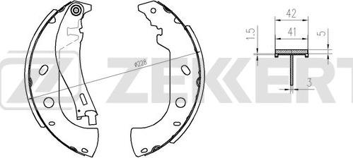 Zekkert BK-4293 - Jeu de mâchoires de frein cwaw.fr