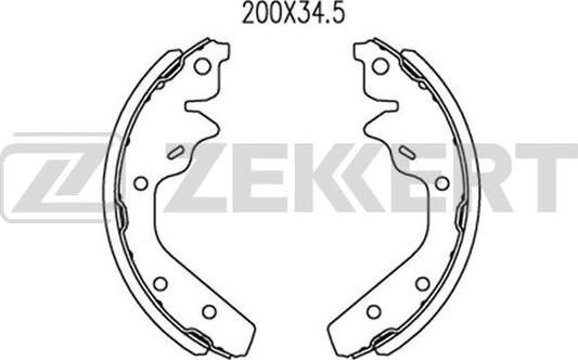 Zekkert BK-4292 - Jeu de mâchoires de frein cwaw.fr