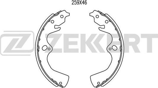 Zekkert BK-4253 - Jeu de mâchoires de frein cwaw.fr