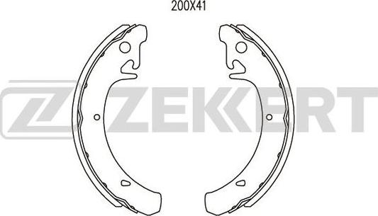 Zekkert BK-4261 - Jeu de mâchoires de frein cwaw.fr