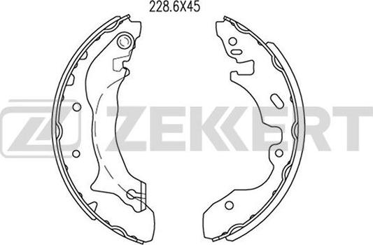 Zekkert BK-4283 - Jeu de mâchoires de frein cwaw.fr