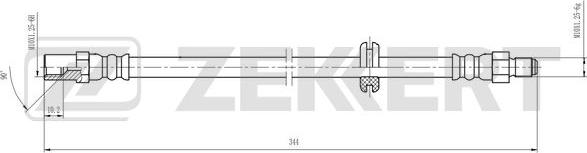 Zekkert BS-9491 - Flexible de frein cwaw.fr