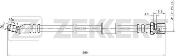 Zekkert BS-9492 - Flexible de frein cwaw.fr