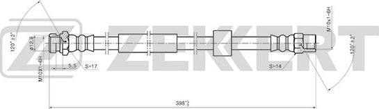 Zekkert BS-9409 - Flexible de frein cwaw.fr