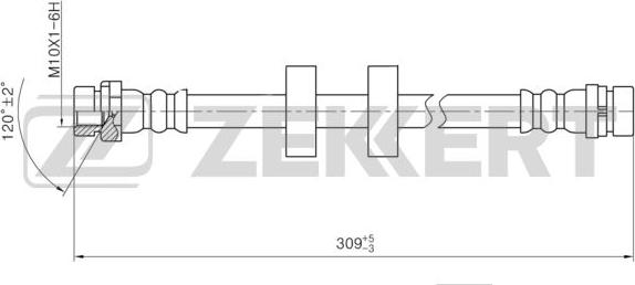 Zekkert BS-9432 - Flexible de frein cwaw.fr